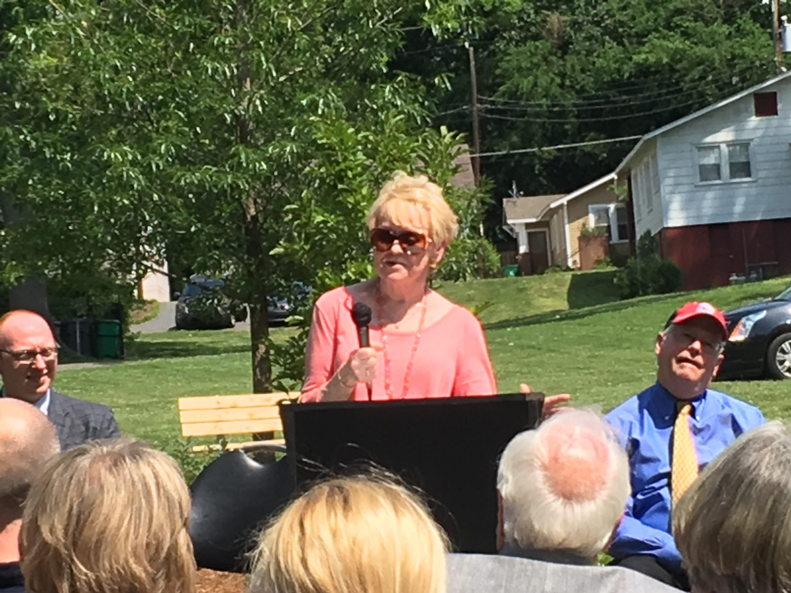 Woman speaking at an event