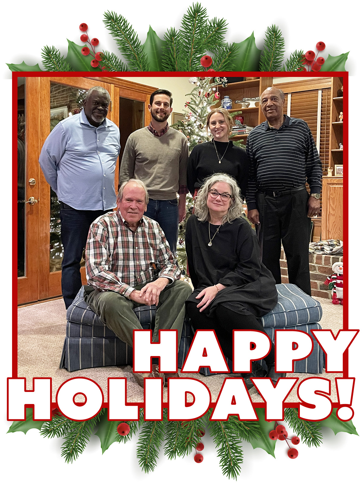 group photo with text