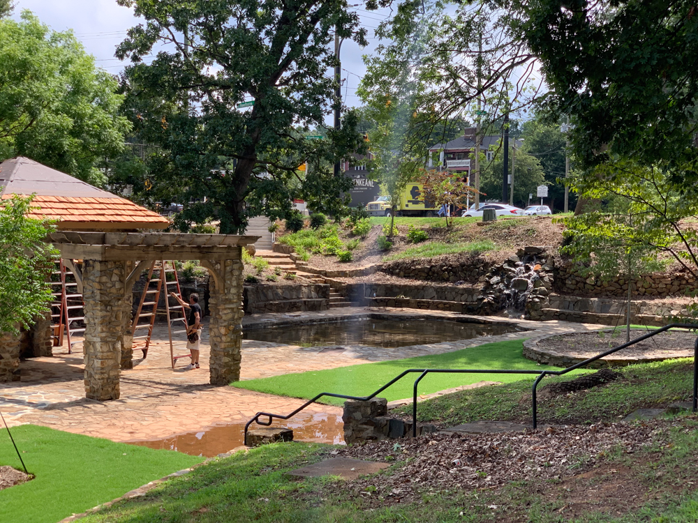 Independence Park with gazebo and pond