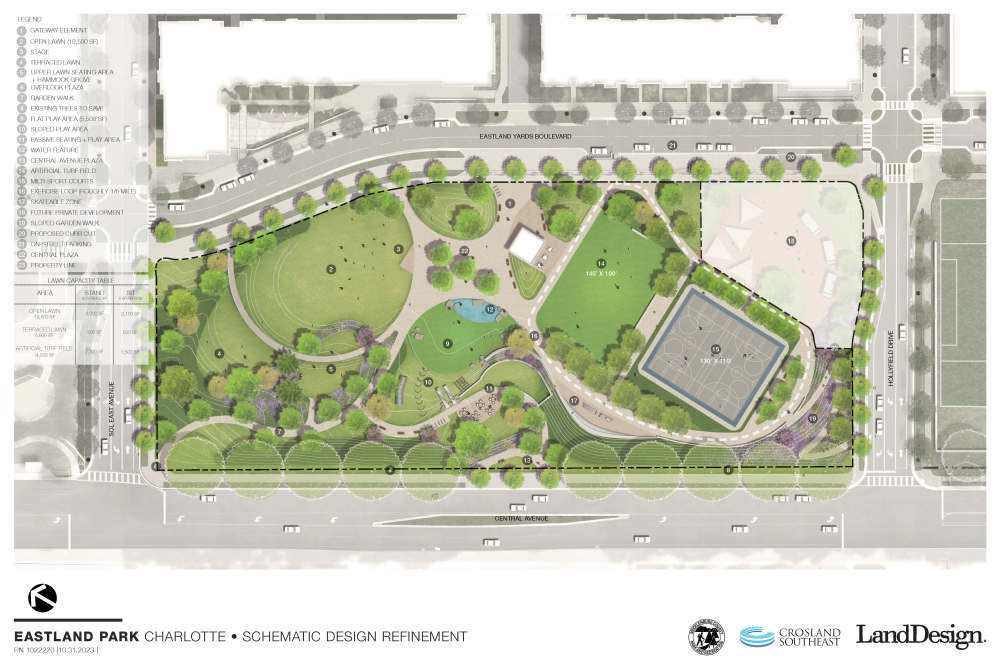 overhead design plan for a park